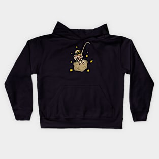 Astronaut Fishing Kids Hoodie